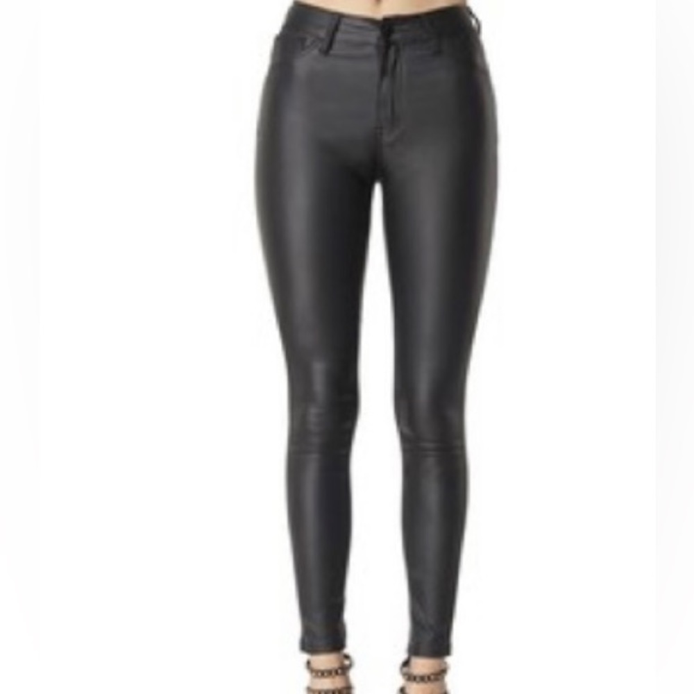 Faux leather pants